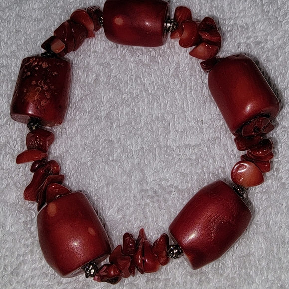 RED CORAL beautiful bracelet - Picture 3 of 5